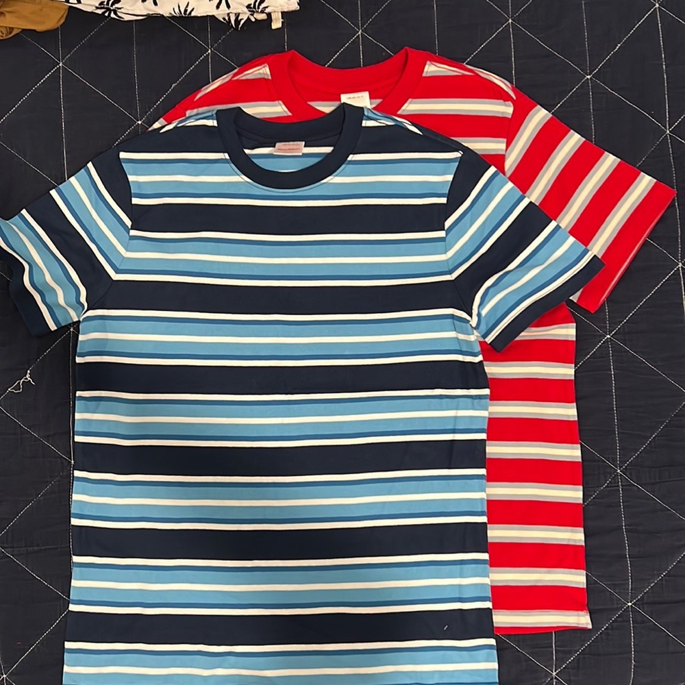 LAST CHANCE Hanna Anderson Lot of 2 NWT New Multi Stripe Tee Shirts Tops 150 12